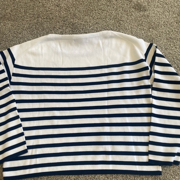 J. Crew Long Sleeve Ribbed Striped Sweater with Cabana Patches Size XS - Picture 6 of 7